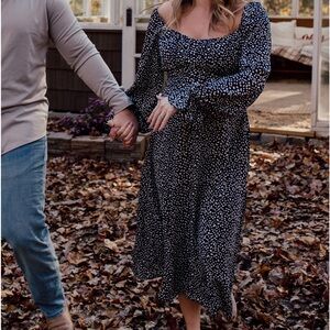 Mi Ami Midi Patterned Dress